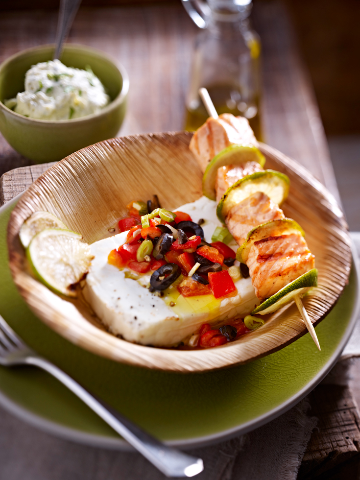 Gegrillter Schafskäse mit miree - miree