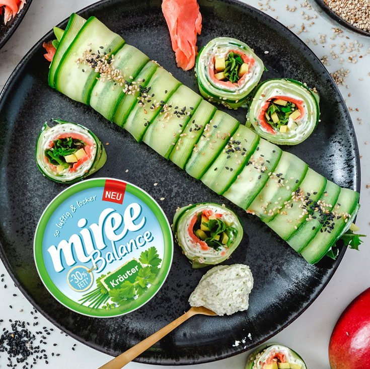 Gurken Sushi mit miree Balance Kräuter - miree